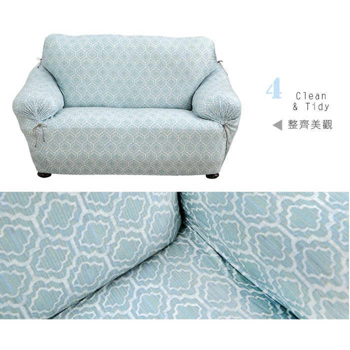 【格藍傢飾】雅室舒適棉柔彈性沙發套-藍1人座/2人座/3人座/1+2+3人座 萬用沙發罩彈性防滑全包, , large