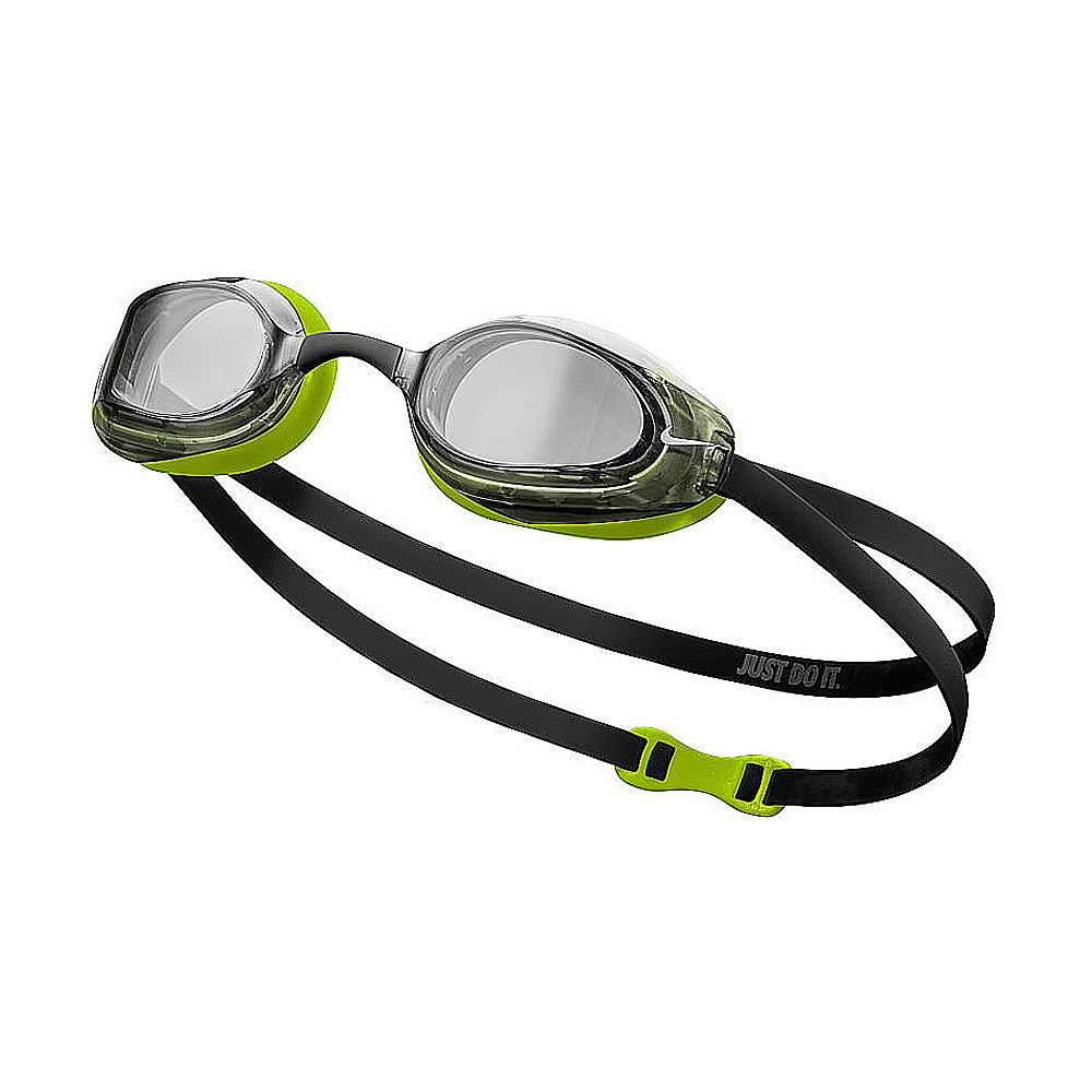 NIKE VAPOR 成人專業型泳鏡 競賽 比賽 訓練 泳池 游泳 運動 簡約 廣角 人體工學 調整 便利 附鼻橋 黃綠