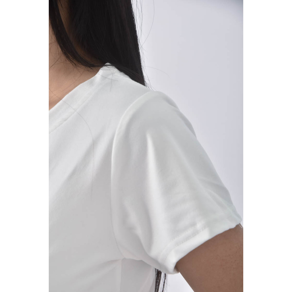 (S) 【粿粿私服】修身短版白色短袖上衣二手衣, , large
