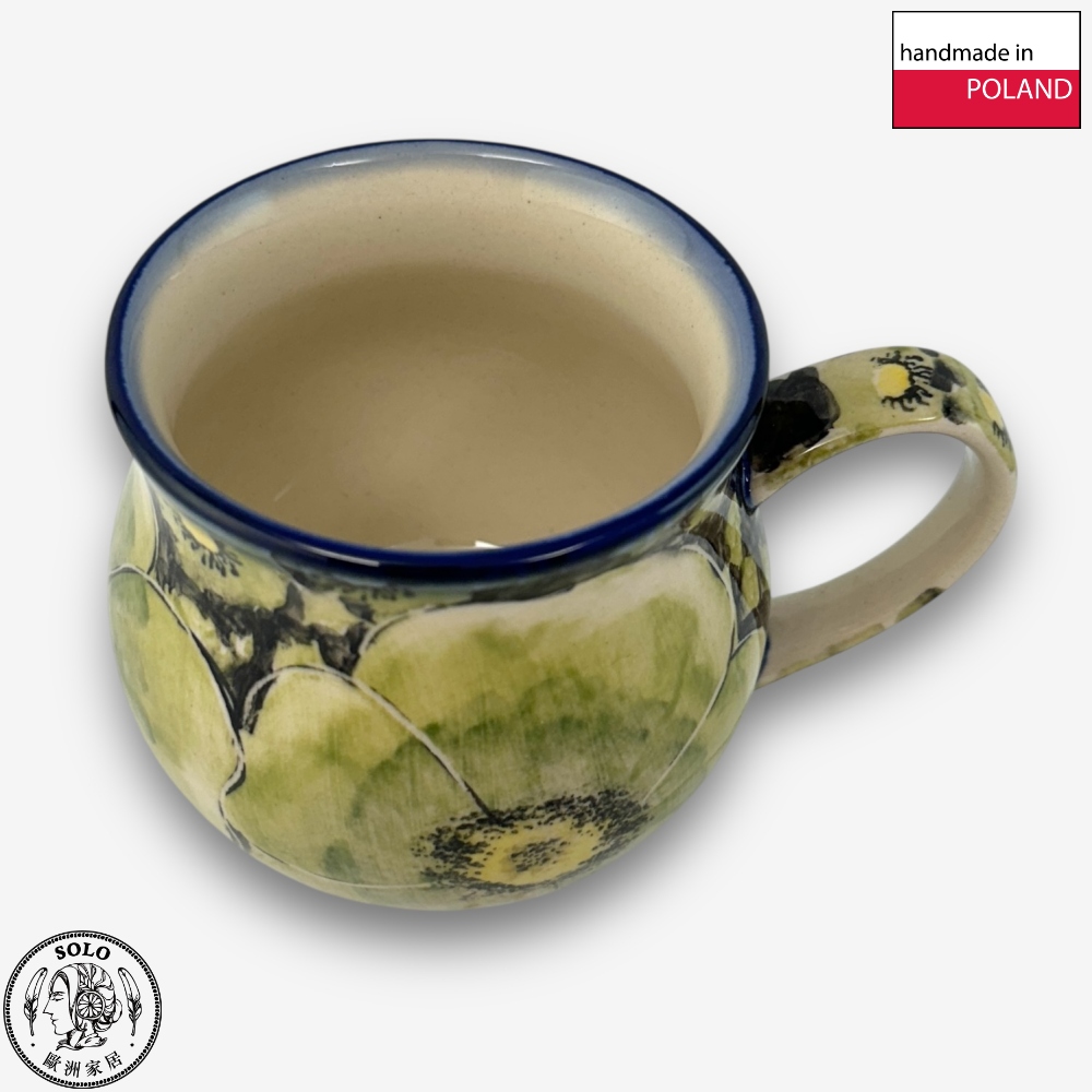 【SOLO歐洲家居】波蘭製 Cerraf 波蘭陶 350ml 胖胖杯 馬克杯 水杯 咖啡杯 青花素語系列, , large