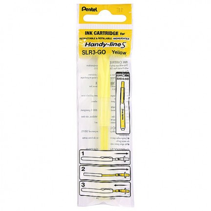 飛龍Pentel SLR3自動螢光筆替芯-SXNS15的替芯(多色)黃, , large