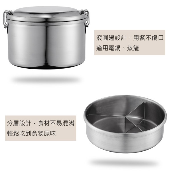PERFECT 理想牌 極緻316不鏽鋼雙層圓形便當盒 12cm-Leidea樂德兒, , large