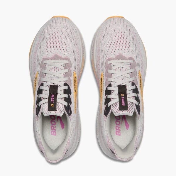 Brooks Ghost 17 女 慢跑鞋 寬楦 彈力 緩震 流暢 牡蠣色 粉紅色 [1204311D070], , large