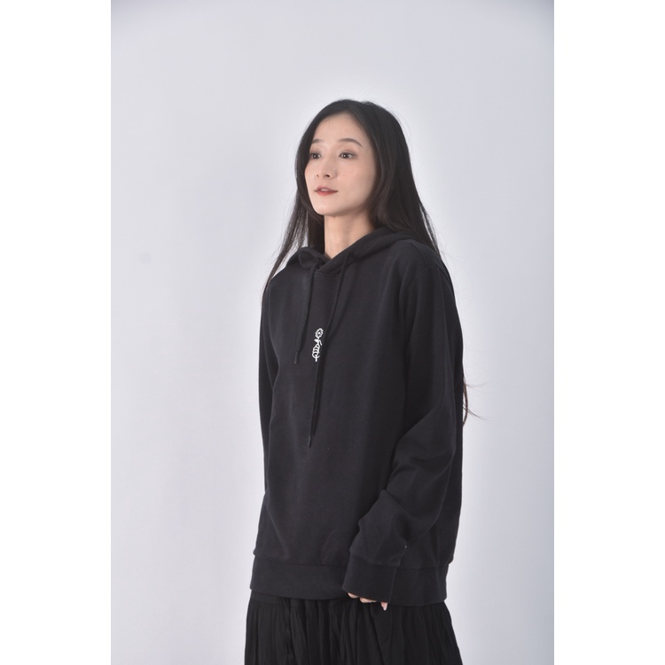 (S) puma質感連帽黑色長袖上衣二手衣, , large