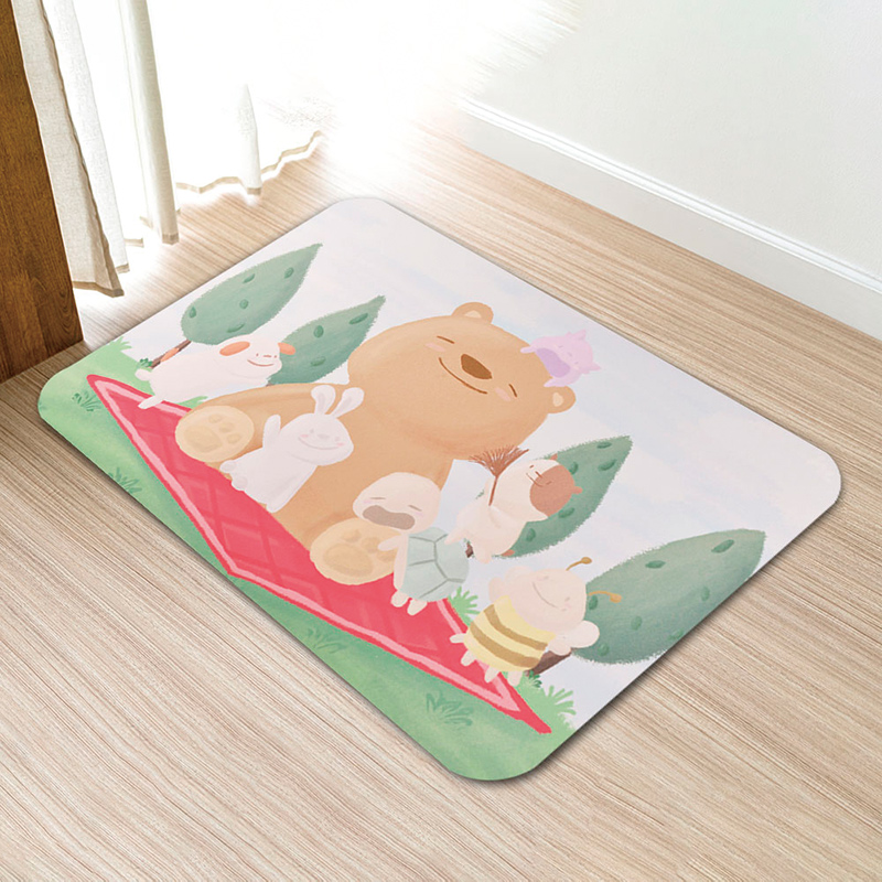 【Monster】 Soft Diatomaceous Earth Absorbent Mat – NewGen Designer Series (60x40cm) – Picnic Time, , large