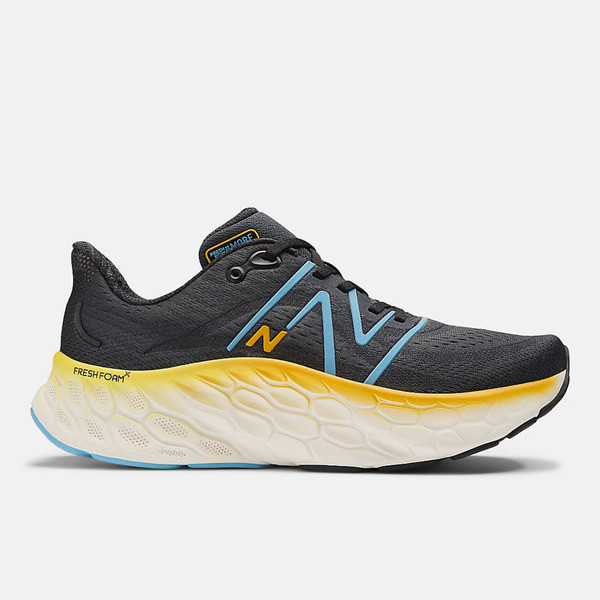 New Balance Fresh Foam X More v4 男 慢跑鞋 2E寬楦 厚底 黑藍 [MMORCD4], , large