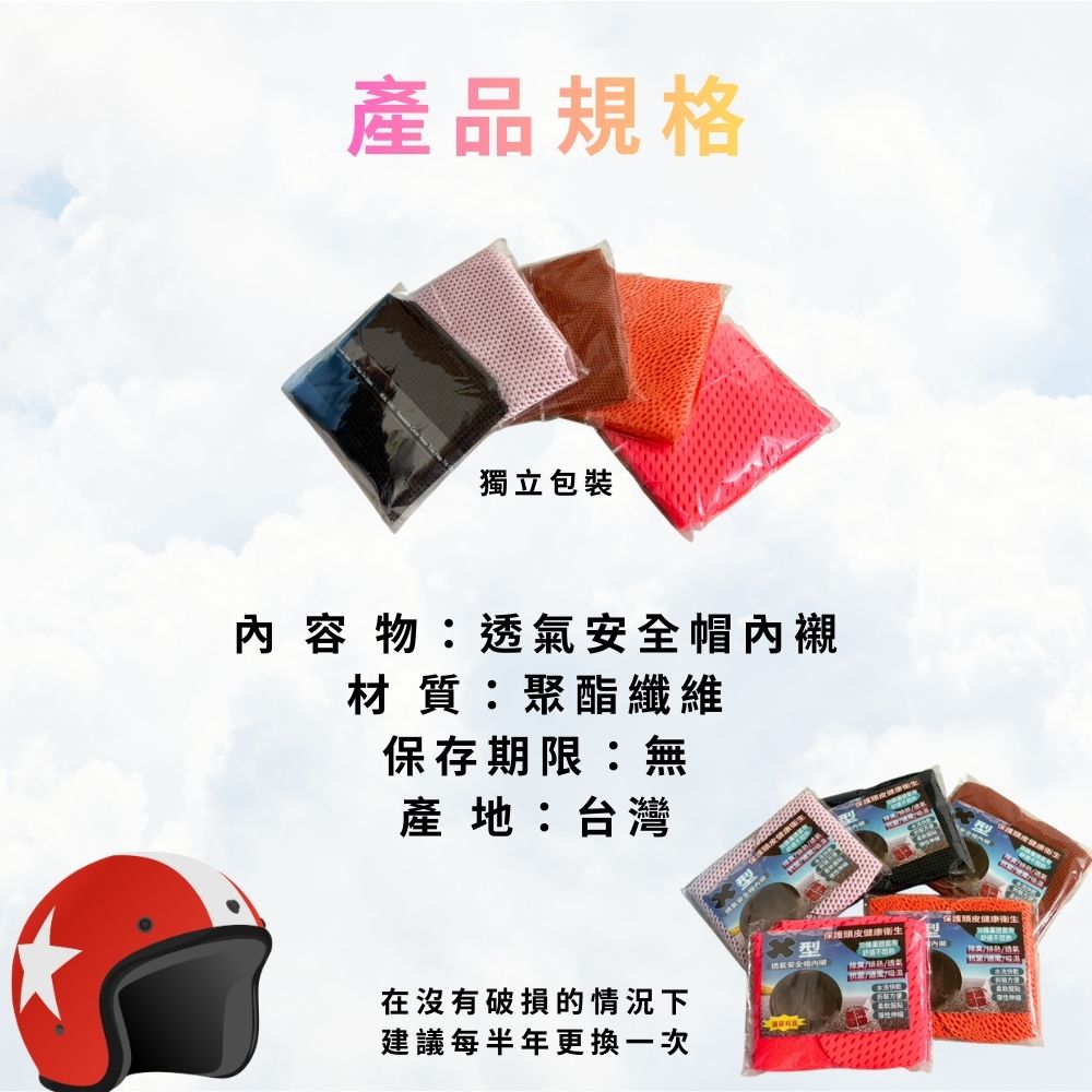 GS MALL 台灣製造 一組5入 透氣安全帽內襯 安全帽內襯墊 透氣墊 內襯墊 安全帽墊 透氣安全帽內襯 透氣內襯, , large