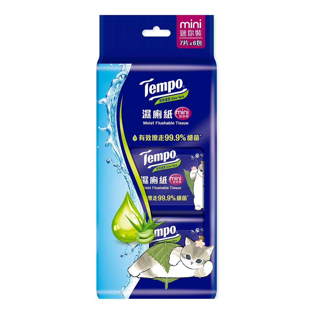 Tempo清爽蘆薈濕式衛生紙迷你裝, , large