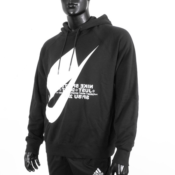 Nike AS M NSW Hoodie PO SB 男 連帽上衣 帽T 寬鬆 微刷毛 黑 [CJ5049-010], , large