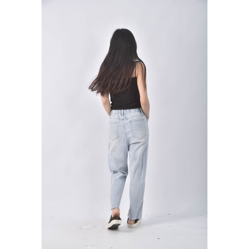 (S) honey jean高腰丹寧牛仔藍色長褲二手衣, , large