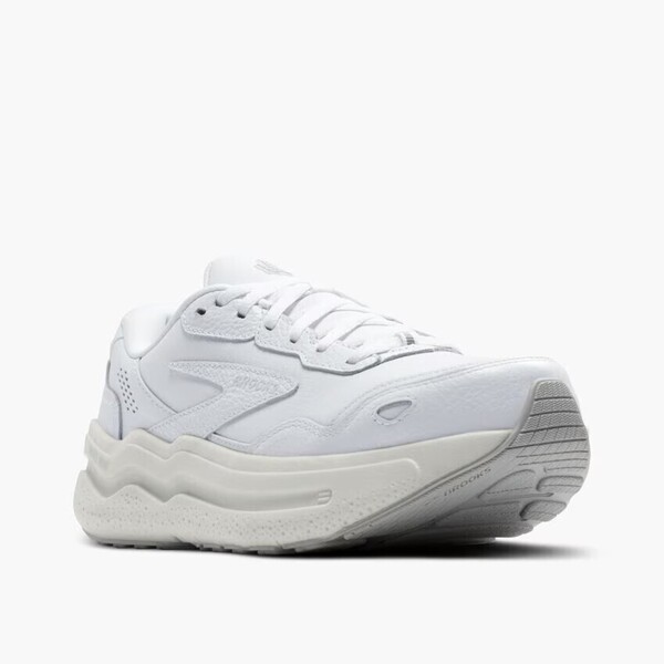 Brooks Ghost Max 2 Leather 男 慢跑鞋 寬楦 彈力 支撐 緩震 白 [1104432E142], , large