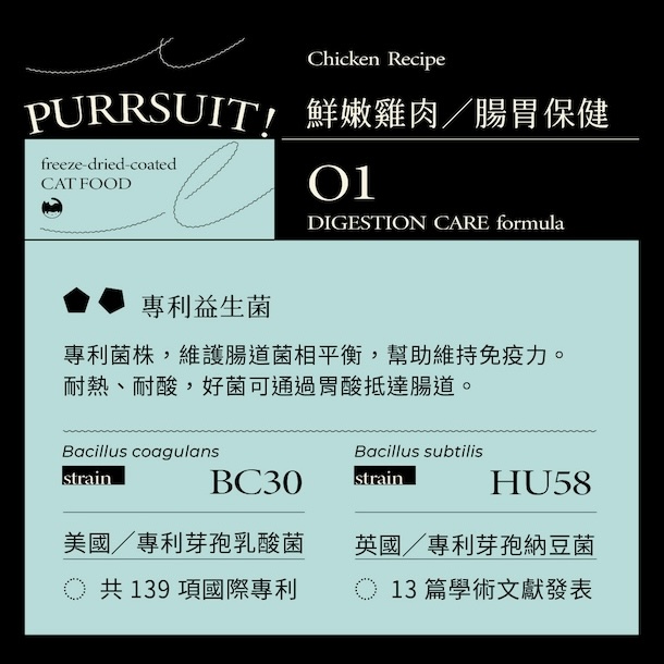 [Fore Wind]Meow-Servant PURRSUIT！Freeze dried coated cat food Fresh chicken｜Digestion care, , large
