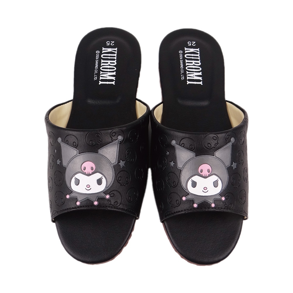 Large size relief leather slippers, , large