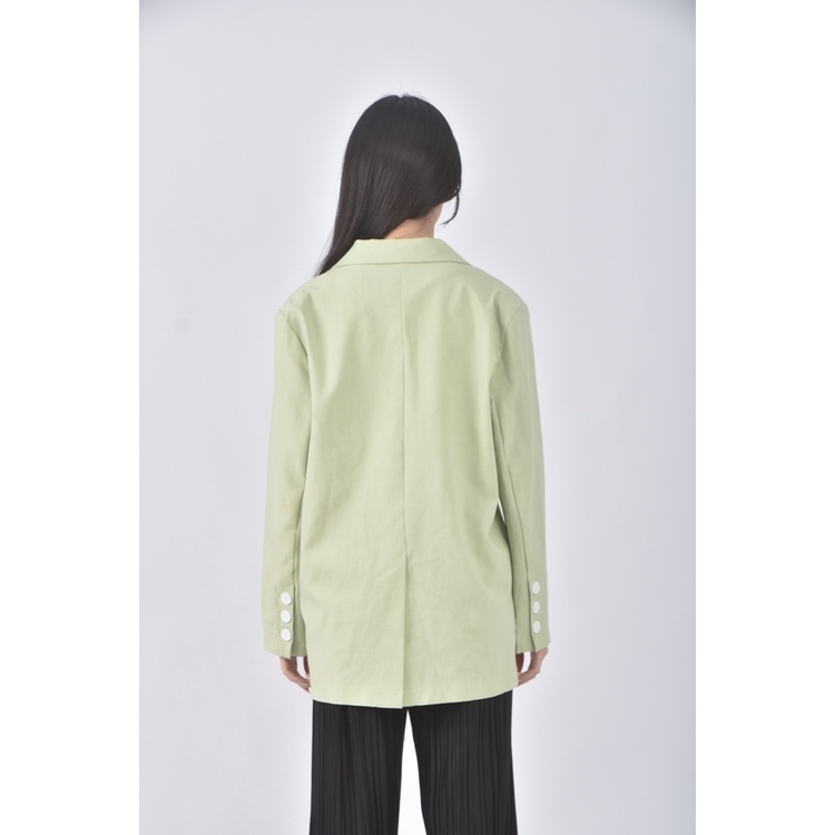 (L) ninty nine質感綠色外套二手衣, , large