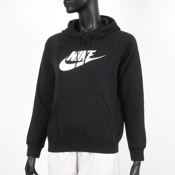 Nike AS W NSW ESSNTL HOODIE 女 運動 連帽 長袖 上衣 棉柔 黑 [BV4127-010], , large