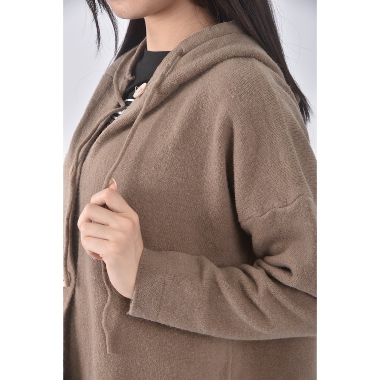 (XL) iamagie femme韓牌排扣棕色外套二手衣, , large
