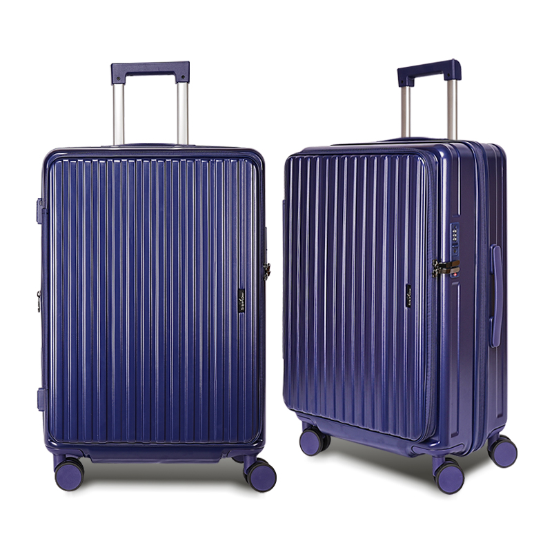 【Estève Deer艾迪兒】28吋前開式行李箱ED13-深藍色(贈保護套C2+B2束帶), , large