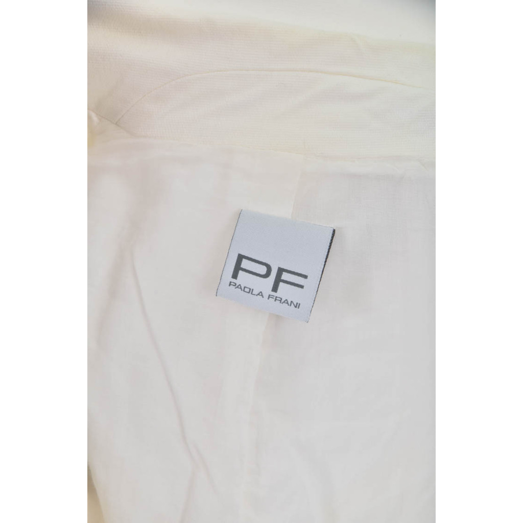 (S) paola frain棉質修身白色外套二手衣, , large