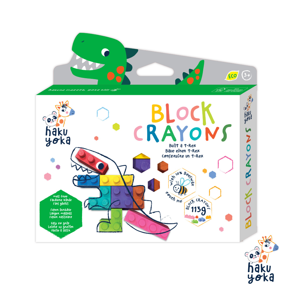 Haku Yoka Block Crayons - Trex, , large