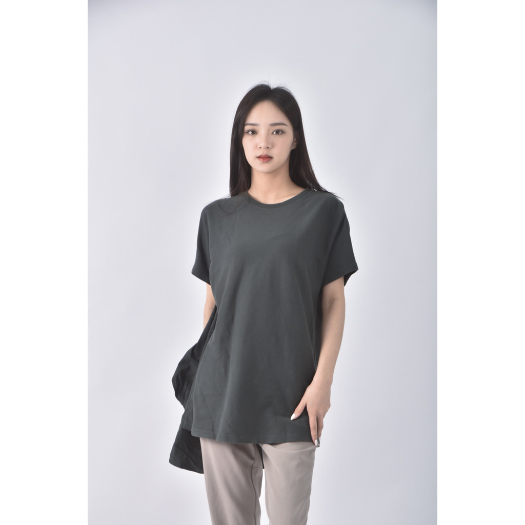 (M) cos棉質純棉綠色短袖上衣二手衣