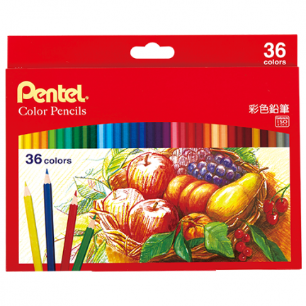 【 Pentel 飛龍 】彩色鉛筆36色 /盒 CB8-36TH, , large