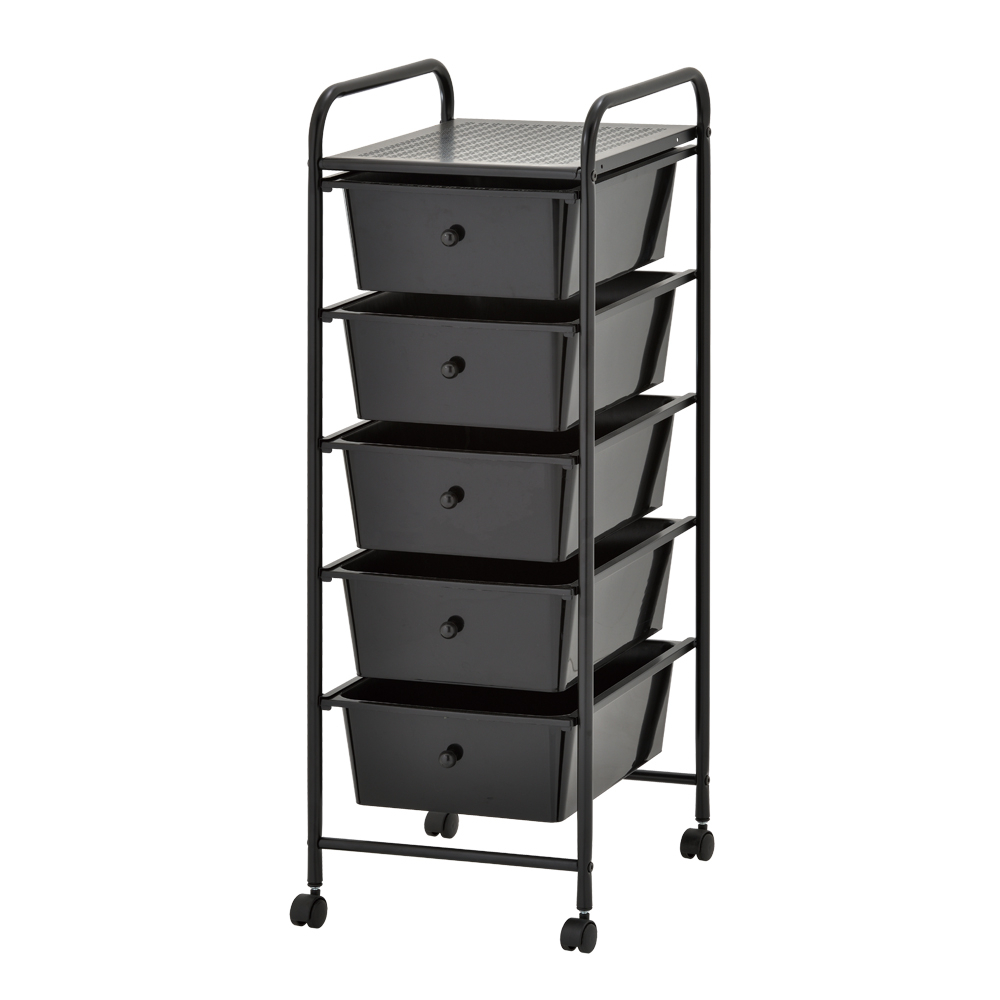 【H&R安室家】台製純五層收納抽屜車G205D, 奶茶色, large