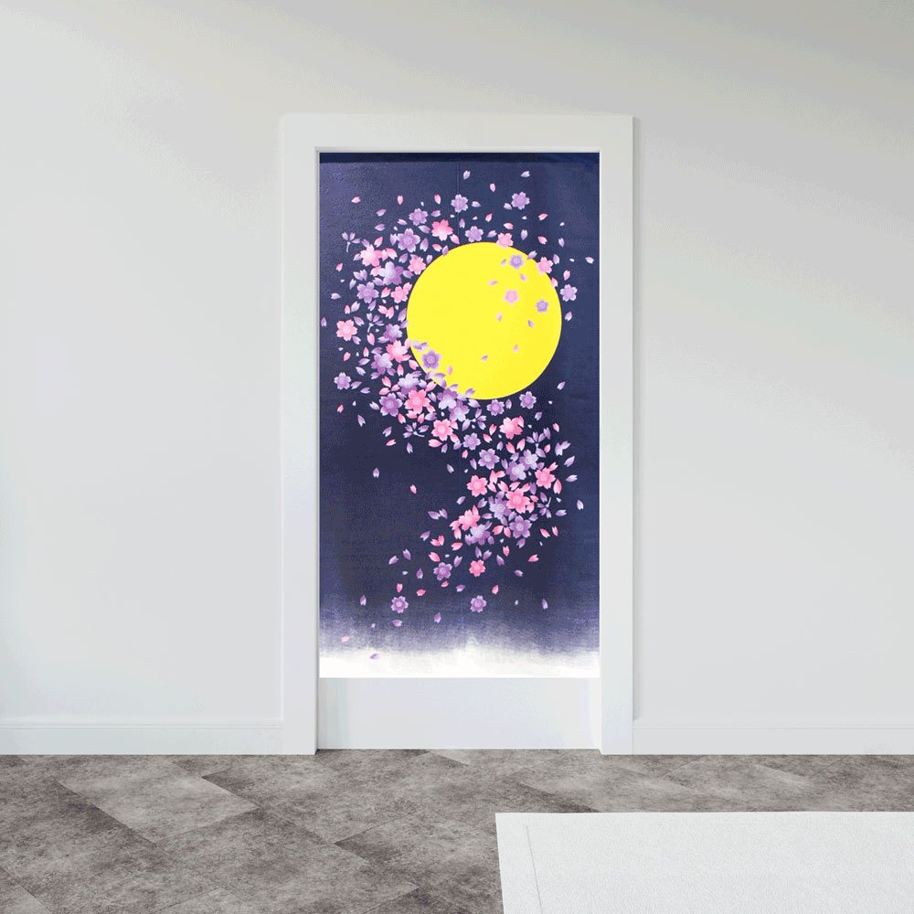 日本製【コスモ】長門簾《月夜櫻花》, , large