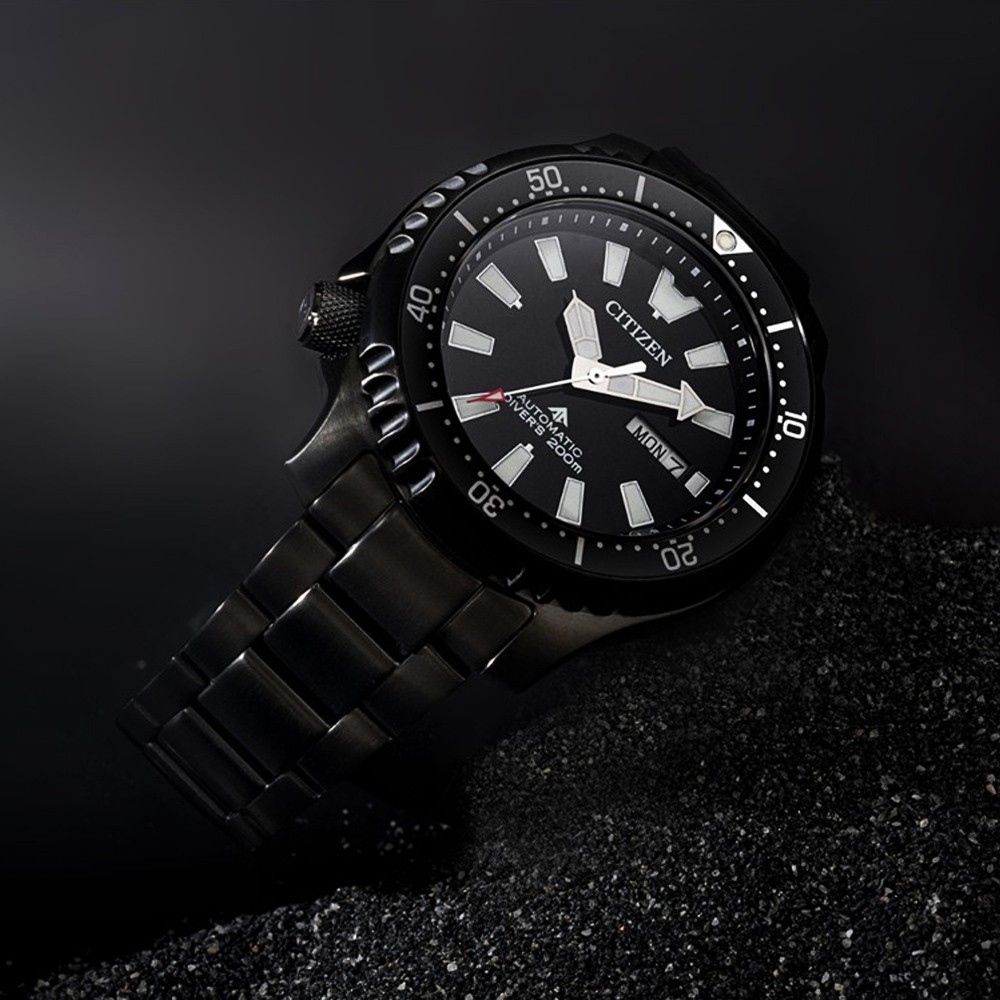 CITIZEN 星辰 PROMASTER 亞洲限定 鋼鐵河豚EX Plus 潛水機械錶 NY0135-80E, , large