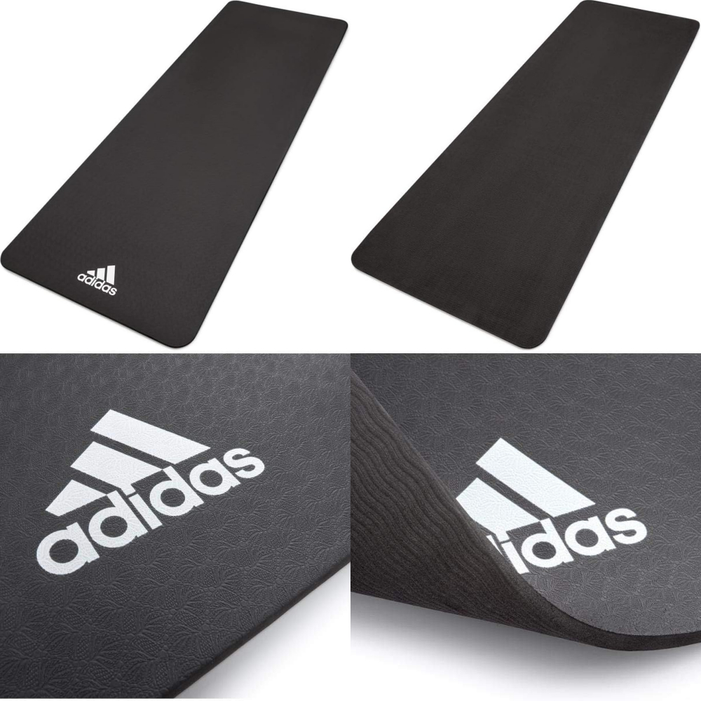 ADIDAS 輕量波紋瑜珈墊 8MM 瑜珈墊 運動墊 運動瑜珈 輕量化 ADYG-10100 【樂買網】, , large