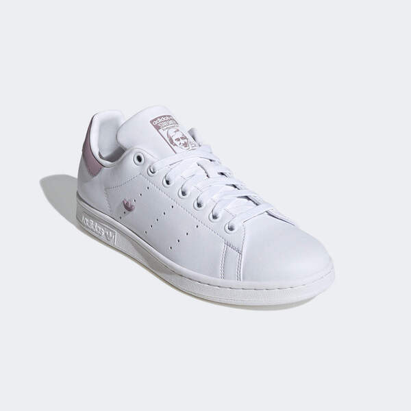 Kixpress-Adidas Stan Smith W 女 休閒鞋 經典 復古 史密斯 小白鞋 百搭 穿搭 舒適 白紫 [IE0458], , large