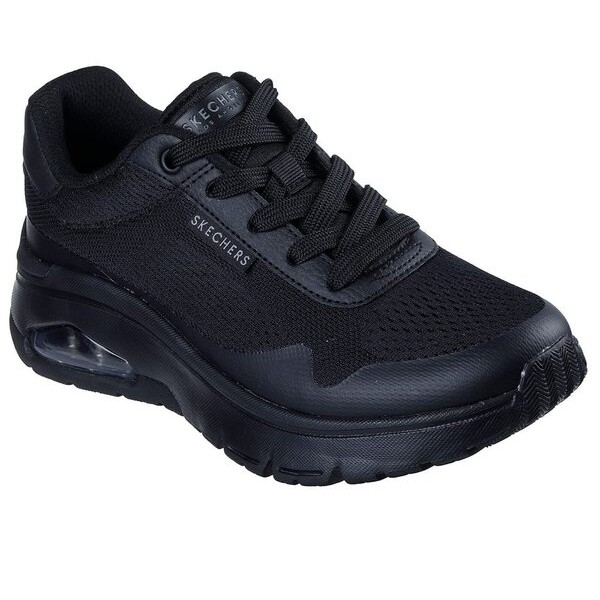 Kixpress-Skechers Uno Flex 女 運動休閒鞋 增高 舒適 穿搭 黑 [177794BBK], , large