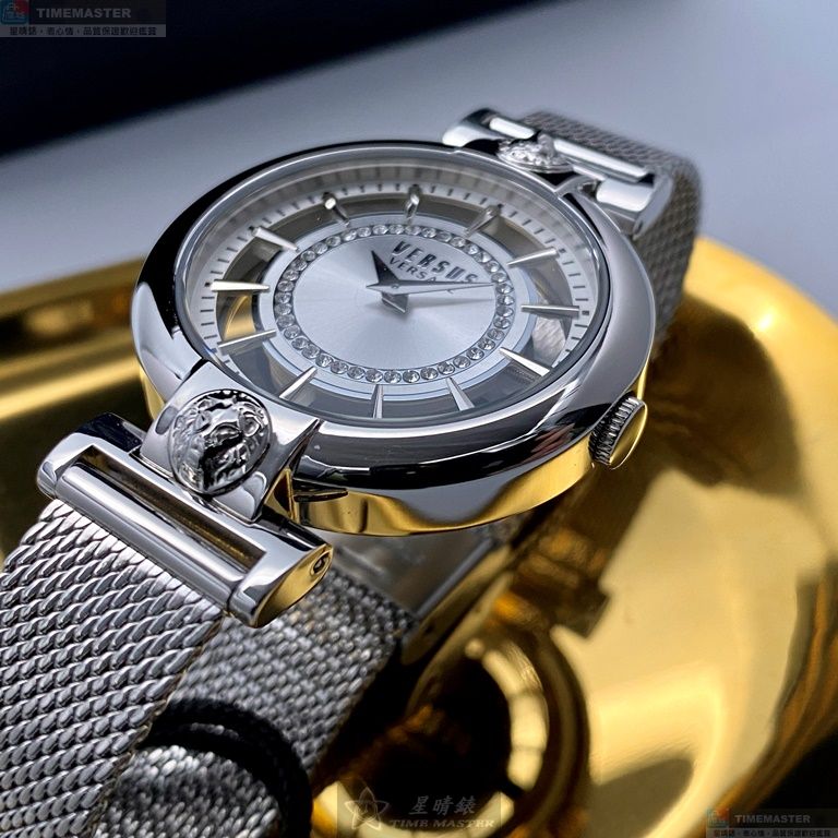 [星晴錶業]VERSUS VERSACE手錶,36mm,VV00020銀色錶面銀錶殼銀色米蘭錶帶款, , large