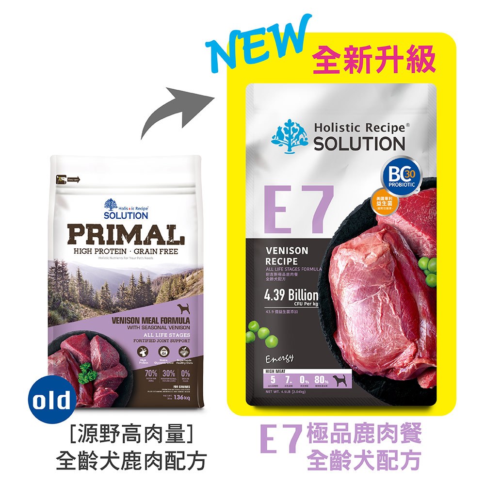 【耐吉斯】E7 極品鹿肉餐 無穀全齡犬配方(全齡犬飼料 狗飼料 狗糧 犬糧 狗食)4.5LB(2.04KG), , large