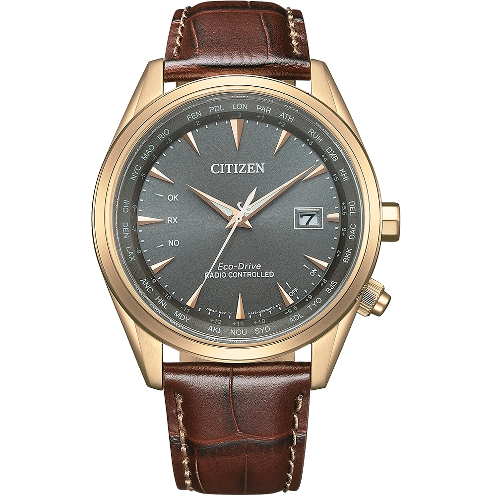 CITIZEN 星辰 亞洲限定 光動能電波萬年曆手錶 CB0273-11H, , large
