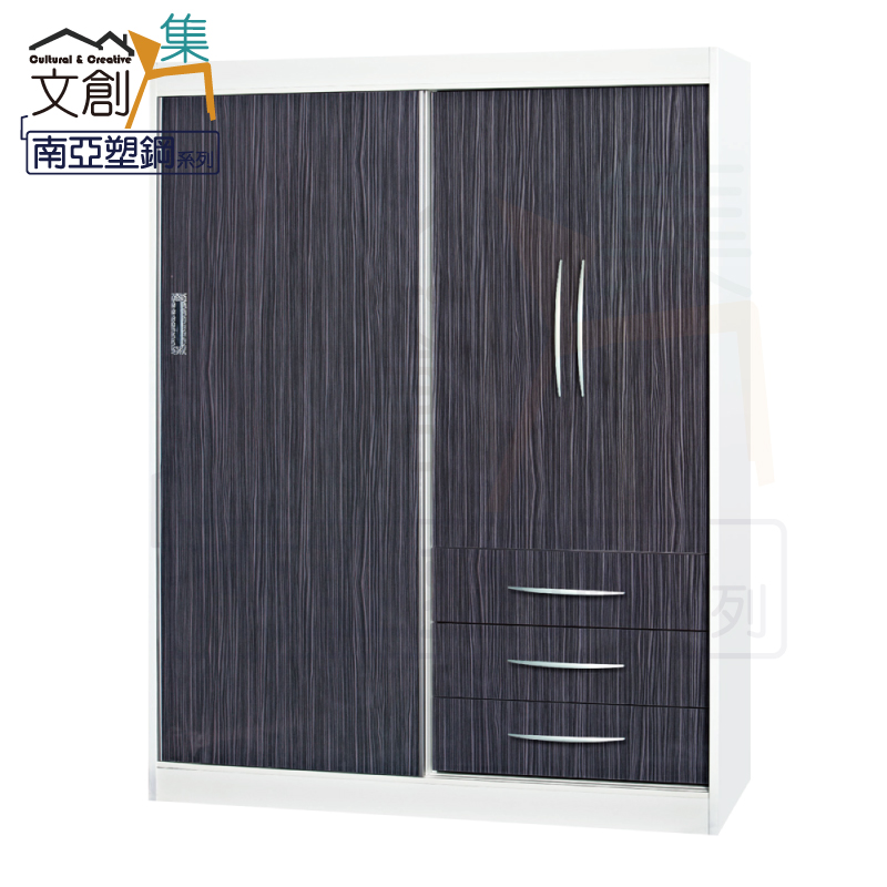 【文創集】亞德 環保5.2尺南亞塑鋼單推門二門高衣櫃/收納櫃(客約商品)