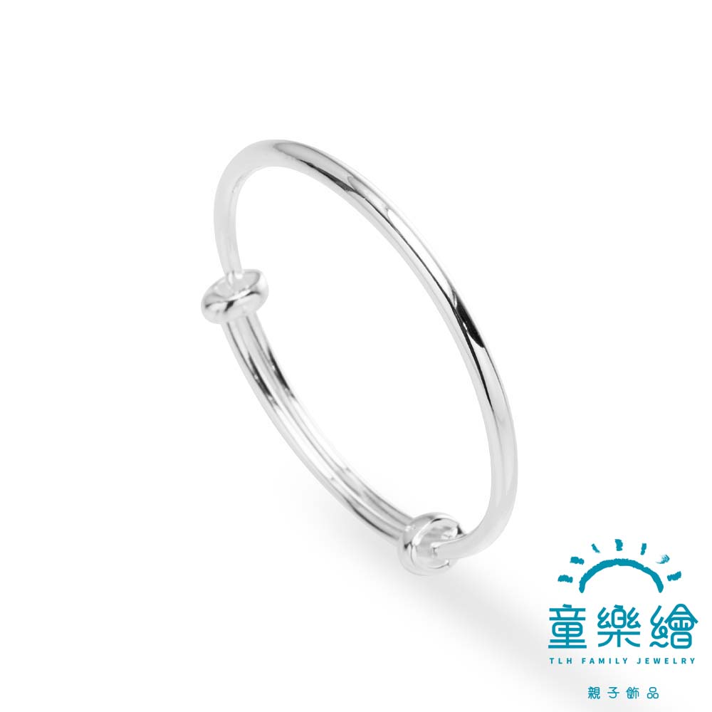 【童樂繪金飾】經典足銀兒童手鐲手環 經典光面(彌月銀飾 彌月禮), , large