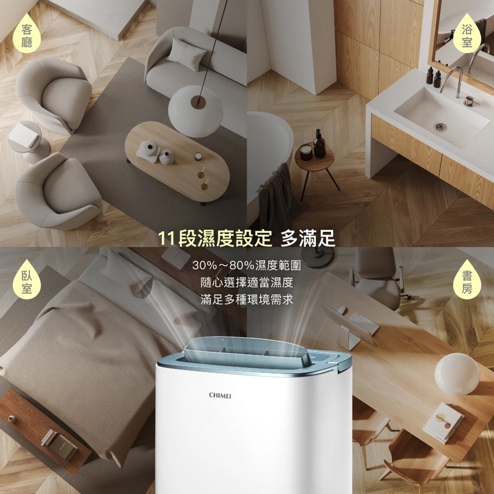 CHIMEI 奇美 18公升 一級能效 負離子 WIFI智能除濕機 RH-18F5WM, , large