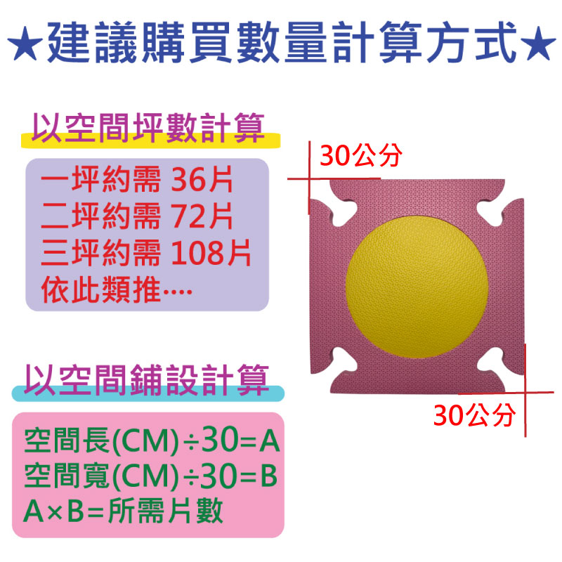【PMU必美優】加厚款彩印巧拼16片組(約0.44坪), , large