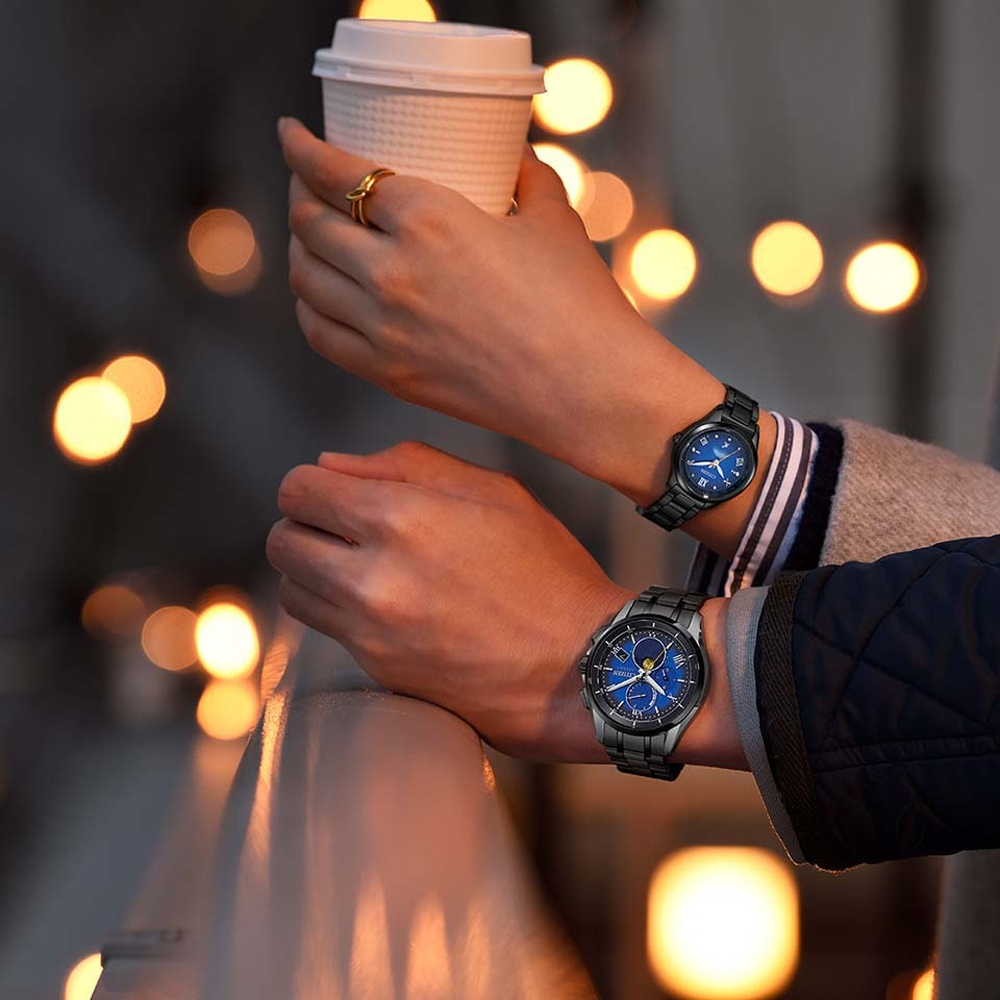 CITIZEN 星辰 XC 夜川月 限量 超級鈦 日月顯示 光動能電波女錶 EE1007-75L, , large