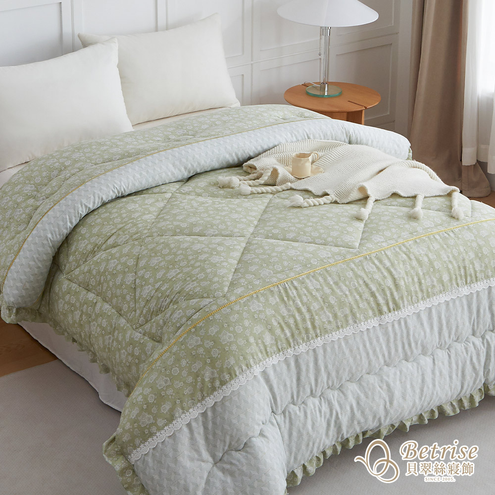 【Betrise貝翠絲】可水洗/機洗 韓國復古輕柔棉銀離子防蹣抗菌羽絲絨暖冬被-大尺寸180x210cm(多款任選), , large