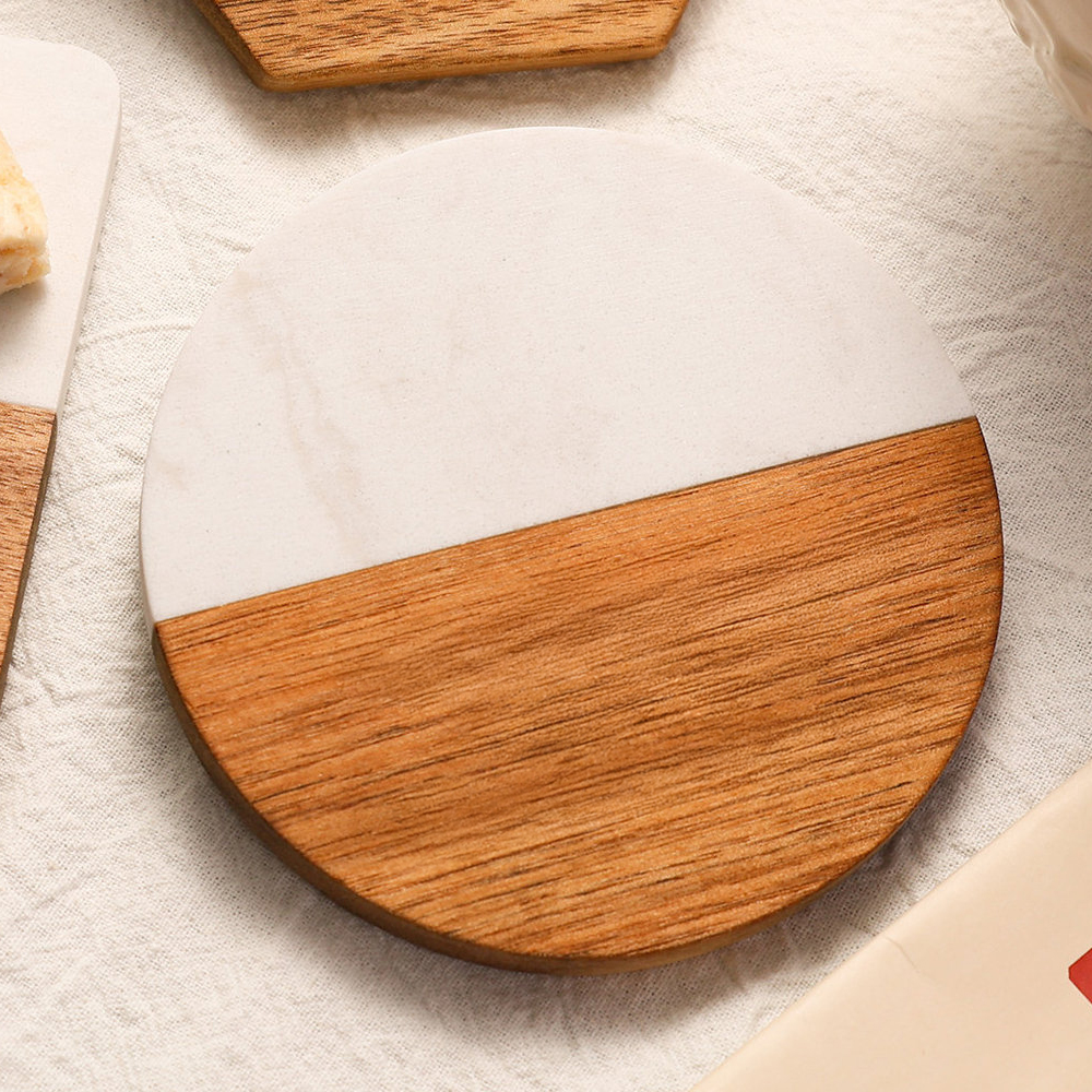 marble-and-acacia-wood-spliced-coaster, , large