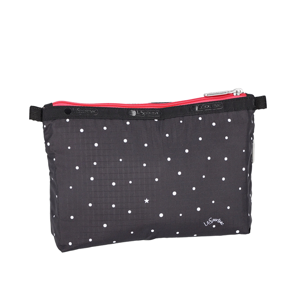 Lesportsac Cosmetic Clutch 雙層拉鍊化妝包 收納袋 盥洗包 女包(俏皮圓點), , large