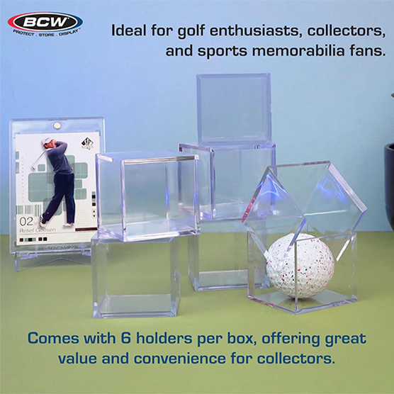 BCW Golf Ball Display Cases – 6 Pack Acrylic Boxes, , large