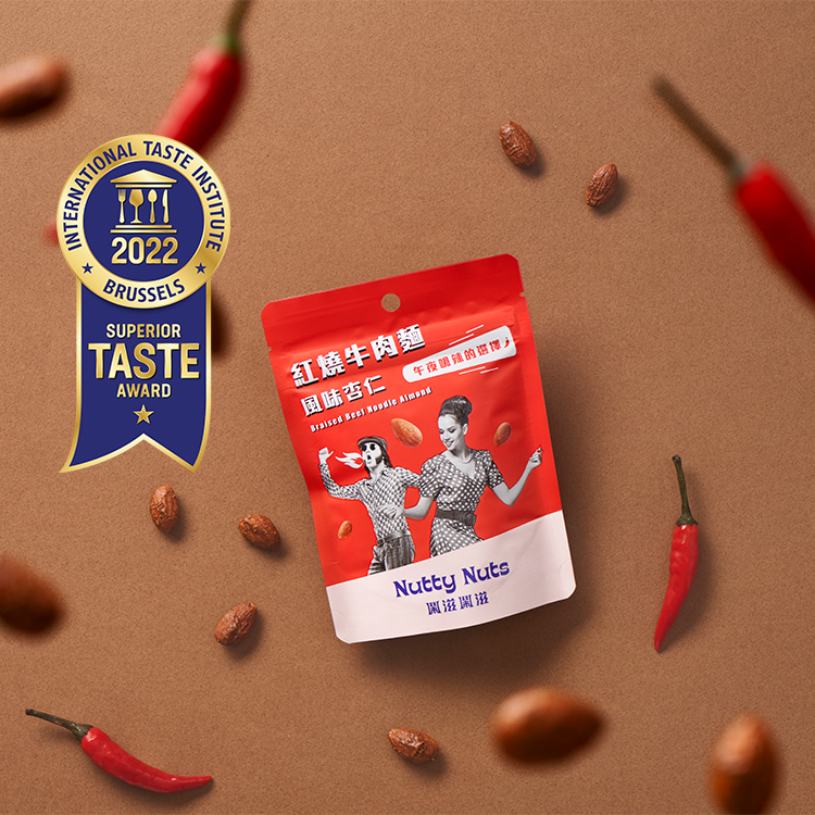 [HSIN YUAN] NuttyNuts Braised Beef Noodles Almond (30g x 6 Packs x 1 Box), , large