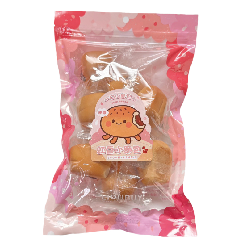 【Liu Ba】Burstuffed Snail Bread - Strawberry + Red Bean Bread