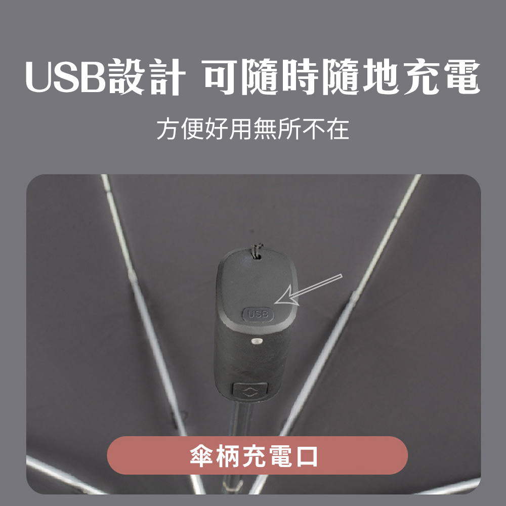 "3-Month Warranty" Fully Automatic Electric Umbrella &ndash; One-Touch Open & Close, 8-Rib Aluminum Alloy & Fiberglass, , large