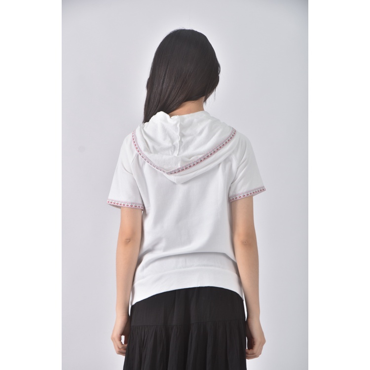 (S) anna sui質感連帽白色外套二手衣, , large