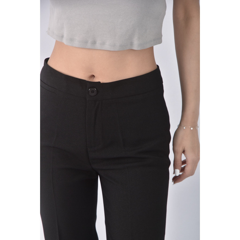 (M) 西裝直筒黑色長褲二手衣, , large