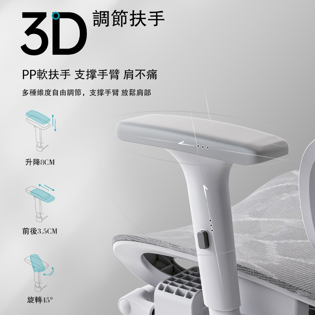 [C&D]舒壓艙人體工學椅-質感灰, , large