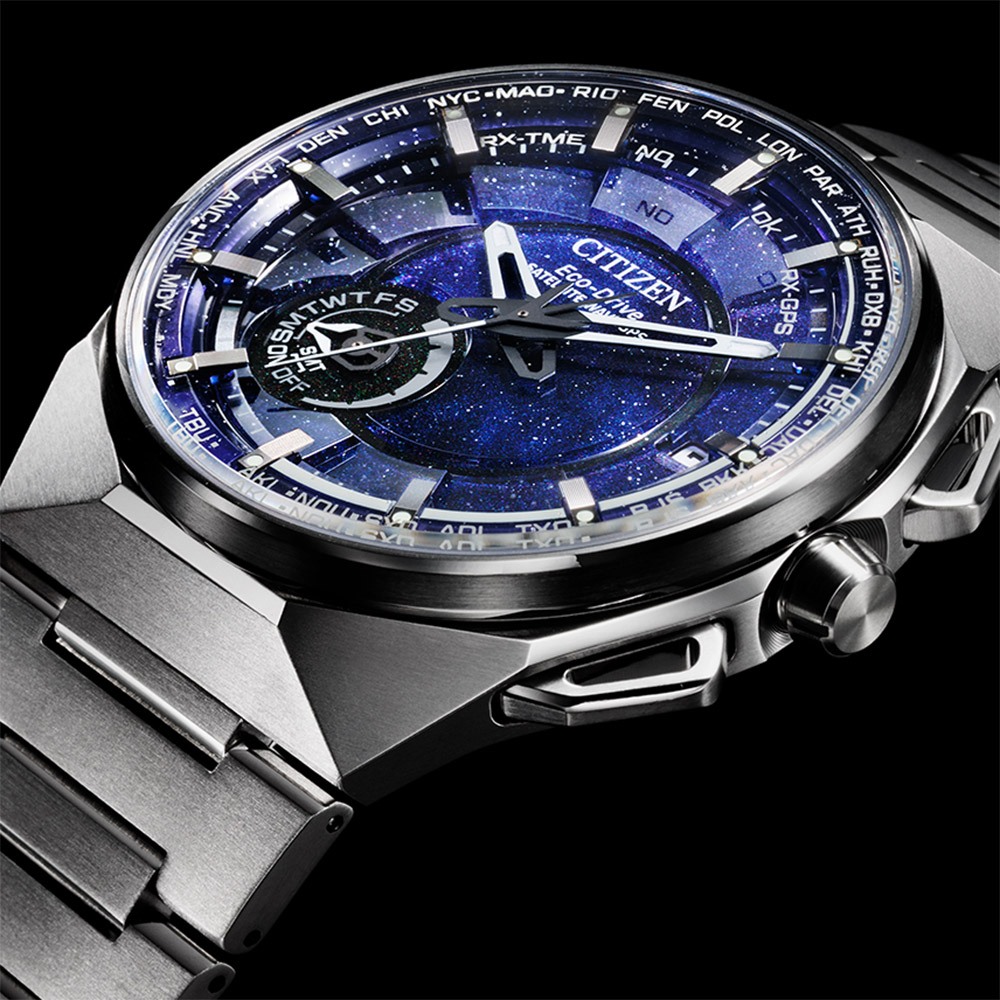 CITIZEN 星辰 限量週年紀念款 超級鈦GPS衛星對時手錶-星際藍 禮物 CC3097-52L, , large